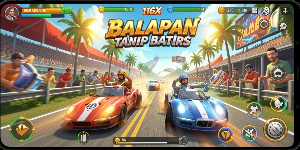 Gameplay balapan seru dengan grafis menakjubkan di 116X.