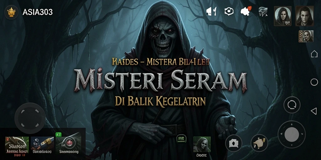 Screenshot ASIA303 menampilkan momen mencekam saat menghadapi makhluk menyeramkan.