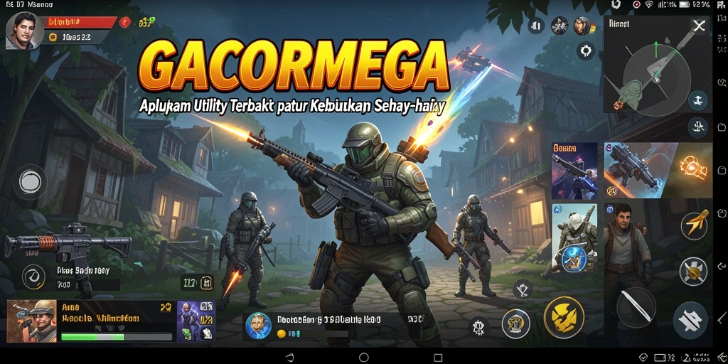 Tampilan antarmuka GACORMEGA dengan berbagai fitur Utility yang lengkap.