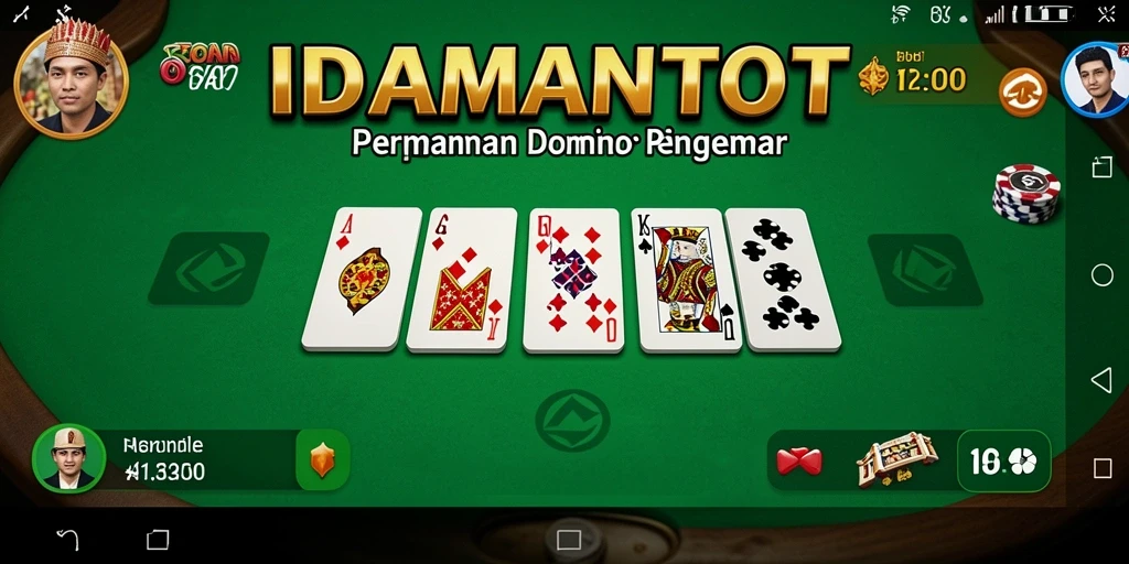 Screenshot gameplay IDAMANTOTO menampilkan aksi seru permainan Domino.