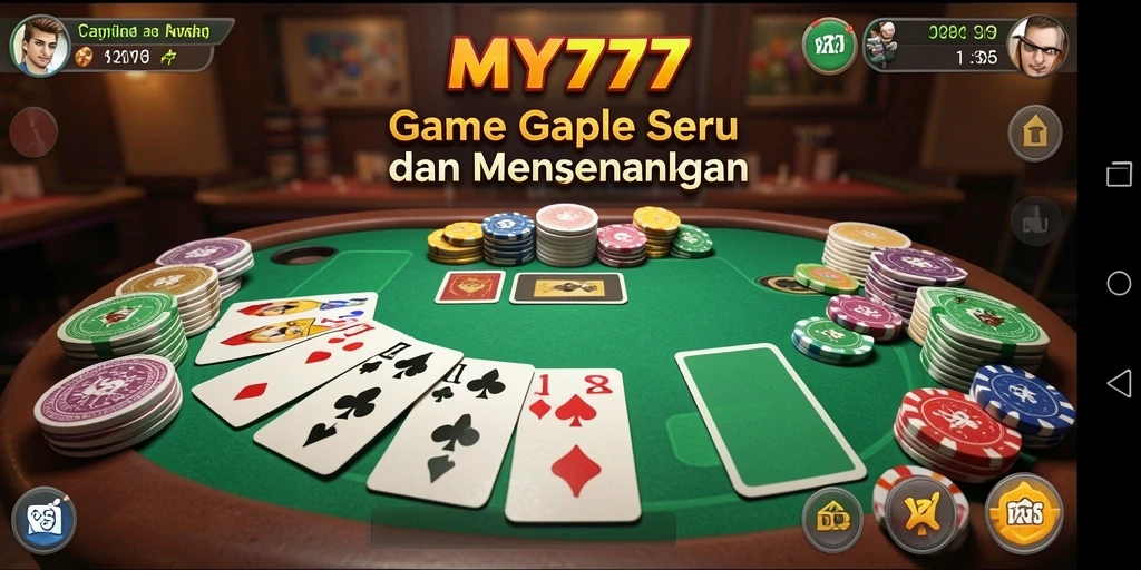Tampilan menarik dari permainan Gaple MY777 yang memikat.