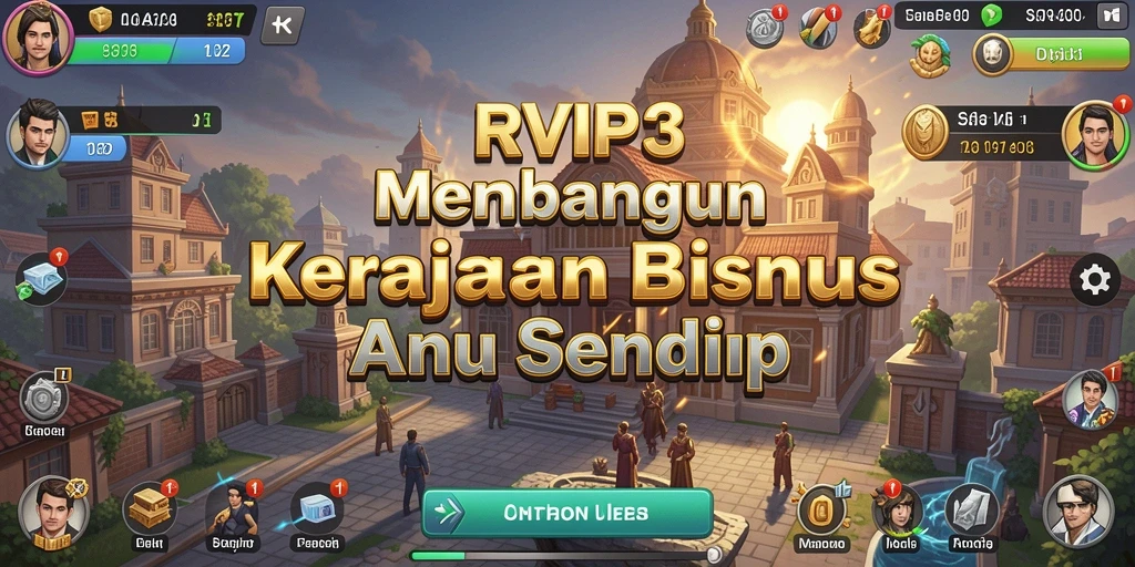 Tampilan menarik dari gameplay RVIP3 yang menggambarkan strategi bisnis.