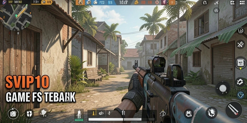 Tangkapan layar gameplay SVIP10 menampilkan pertempuran seru di arena FPS.