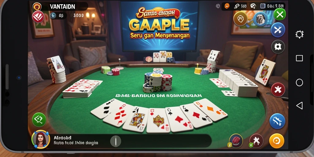 Tampilan gameplay seru dari VANTAIDN saat bermain Gaple.